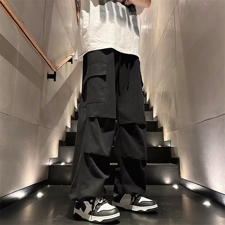 夏季工装裤流行男潮长裤直筒时尚潮牌宽松型新款休闲裤K3898-P50,男装工装外套,星座412