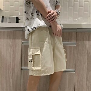 工装短裤男夏季外穿宽松潮牌五分裤港风休闲百搭直筒中裤DK27-P33图片