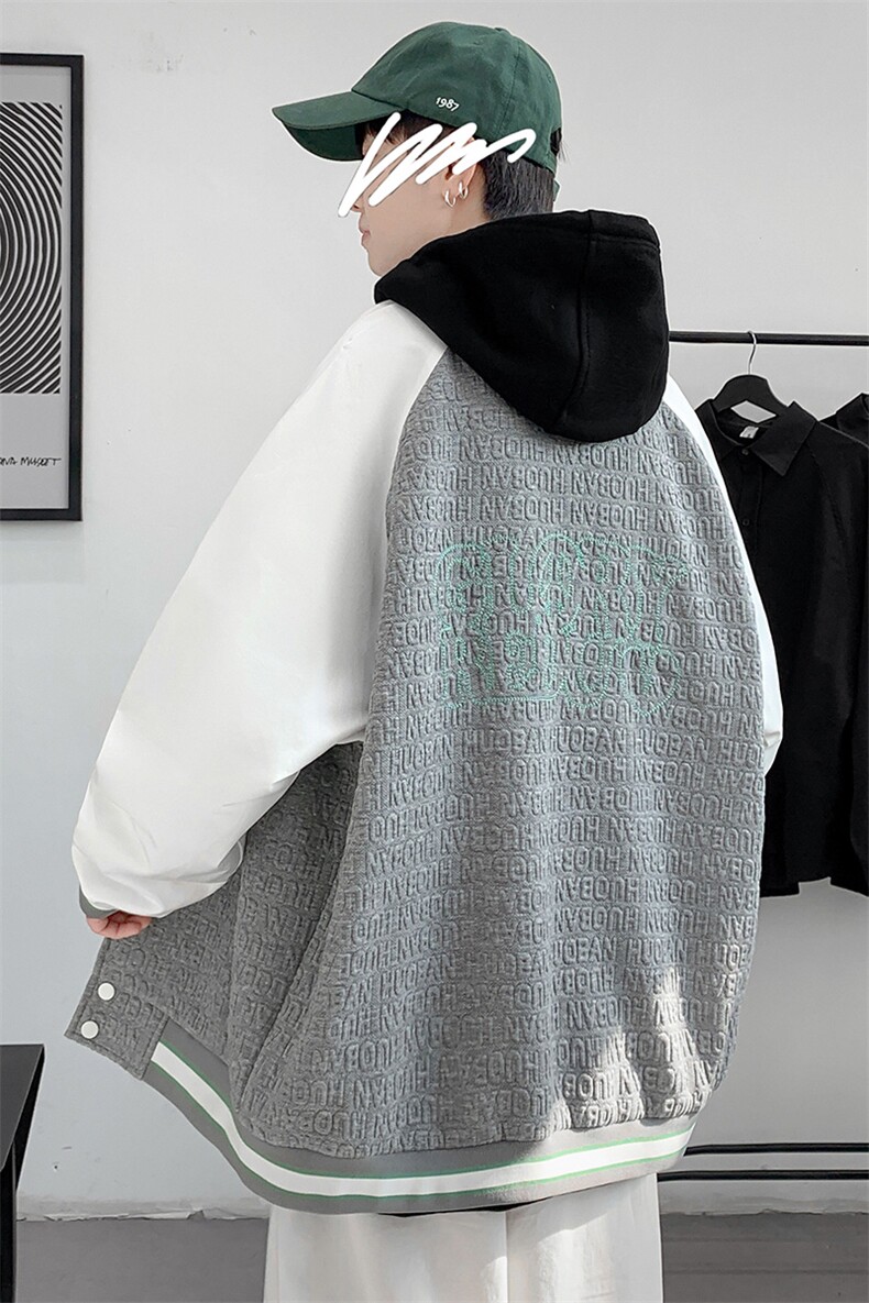2023秋上新百搭棒球服男女中性风韩版运动刺绣夹克外套8013-P95,男装夹克,电商A441-1