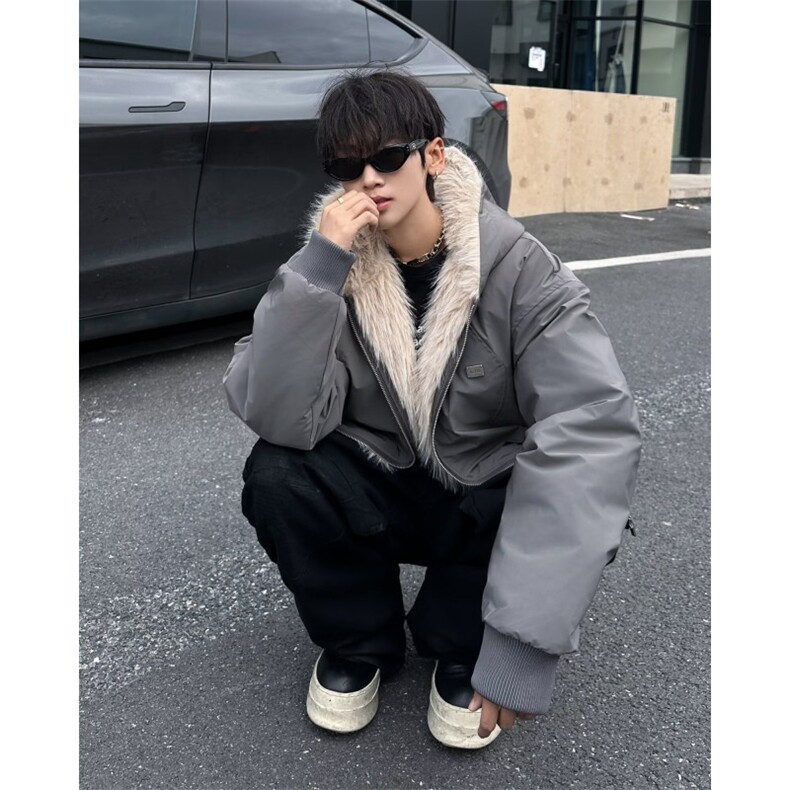 美式复古毛领座山雕夹克棉服男冬季保暖棉衣连帽外套M90899-p118,男装棉衣,星座1008