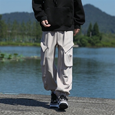 已出货宽松束脚裤男生休闲裤设计感长裤KD617-P6088，男装休闲裤，电商D312-1