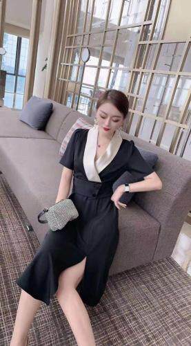 气质女人味连衣裙，女装连衣裙，贻思茗