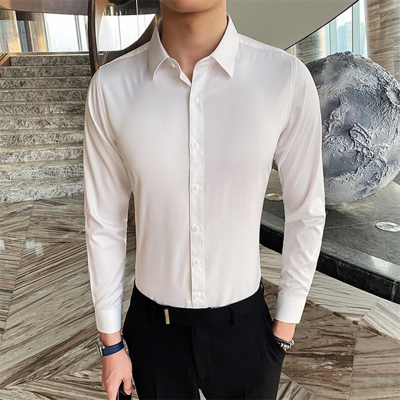 2021春装英伦风衬衫男长袖衬衣韩版修身款A470-CS21-，男装衬衫，电商A207