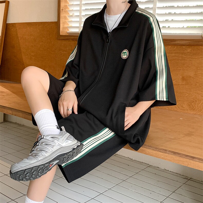 现货TZ2316-P70 控98 直播大码抖音供货菠萝格两件套学生套装图片