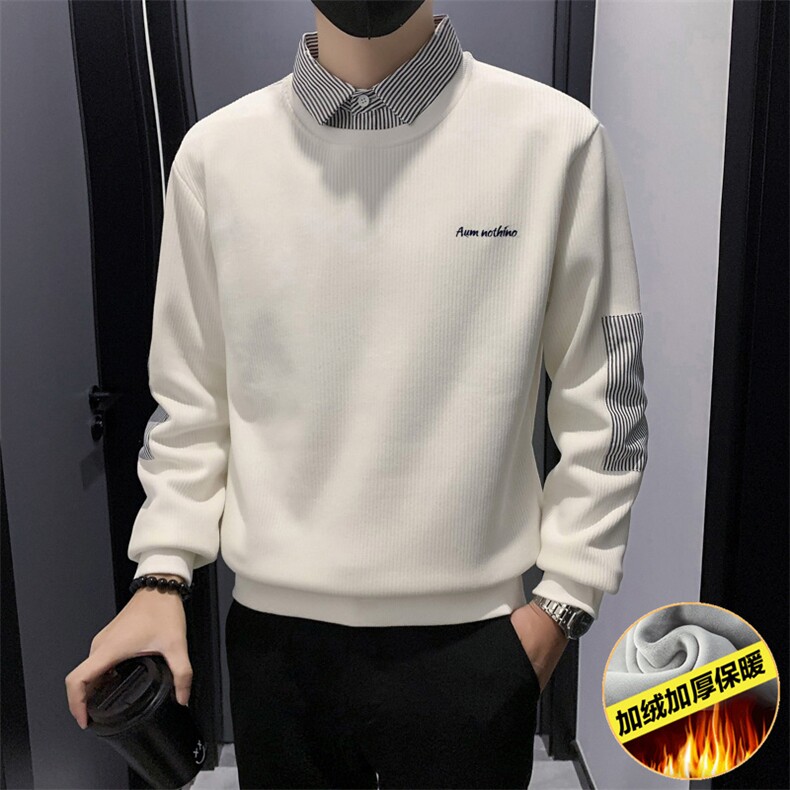 WY93908常规特P60控88加绒特P68控98加绒加厚假两件卫衣男,男装卫衣,电商B340