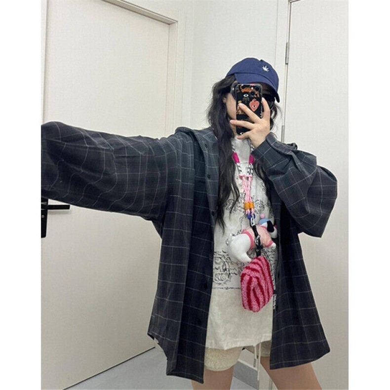 复古连帽夹克男女款秋季暗纹抗皱大格子宽松百搭外套C2261,男装夹克,星座1116A（原606A-3）