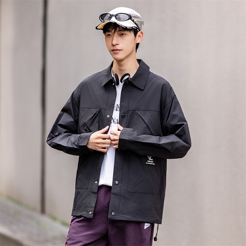 2025新款潮牌美式外套男士春秋款工装户外春季翻领夹克91010-P85,男装夹克,电商D215