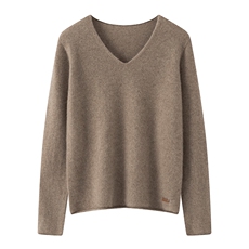 超级软糯100衫女卷边半高领毛衣秋冬新款宽松羊毛针织打底衫，女装羊毛衫，羿纯羊绒高端店