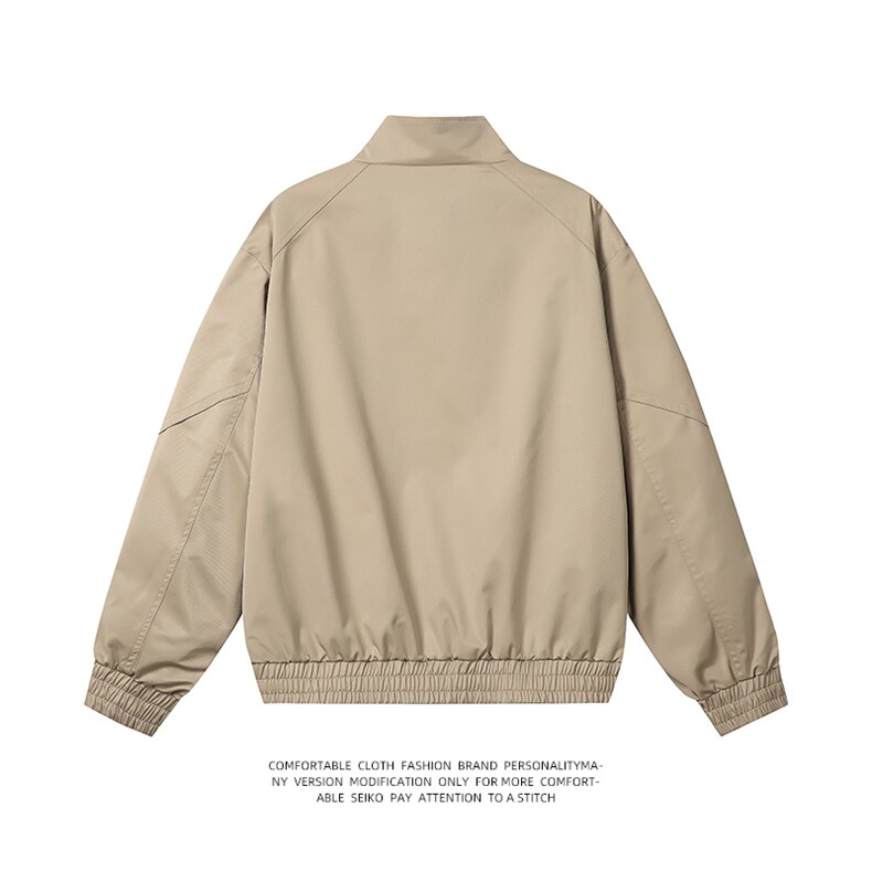 0黑色时尚立领百搭休闲纯色工装男夹克JK9215P90控138,男装夹克,星座914