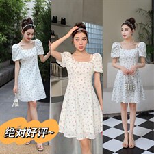 （现货）新款小碎花连衣裙，女装连衣裙，雅诗