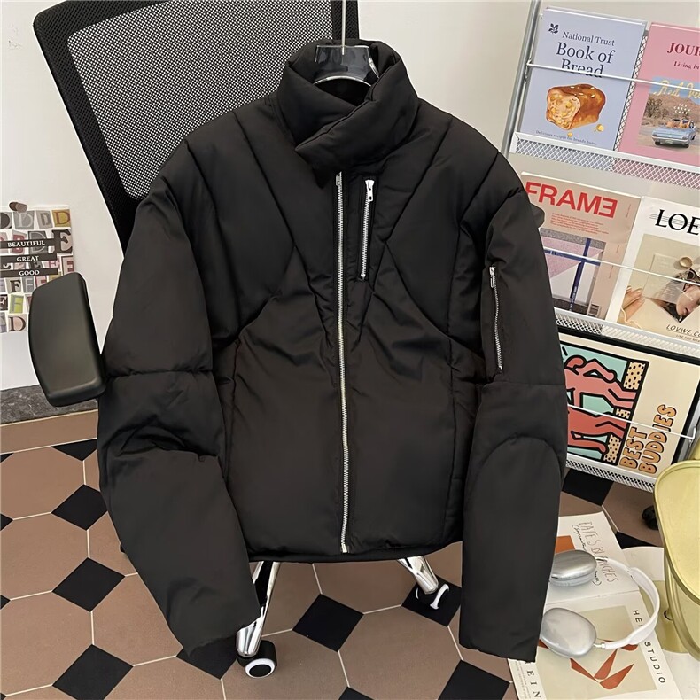 立领工装飞行员夹克衫男生春秋美式宽松拉链棉服棉衣外套5291P88,男装夹克,星座410-2
