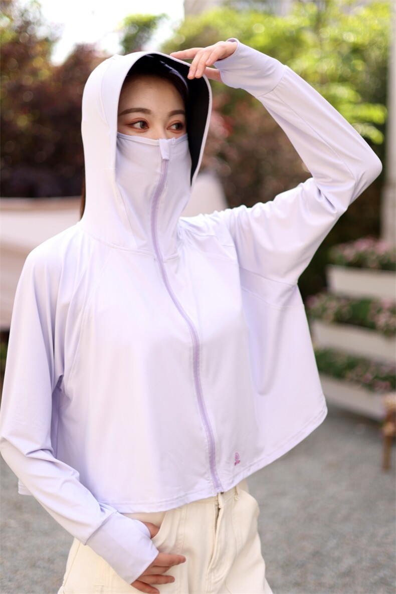 蕉下同款防晒服新款帽子面罩一体斗篷防晒衣,女装防晒衣,蝶眷