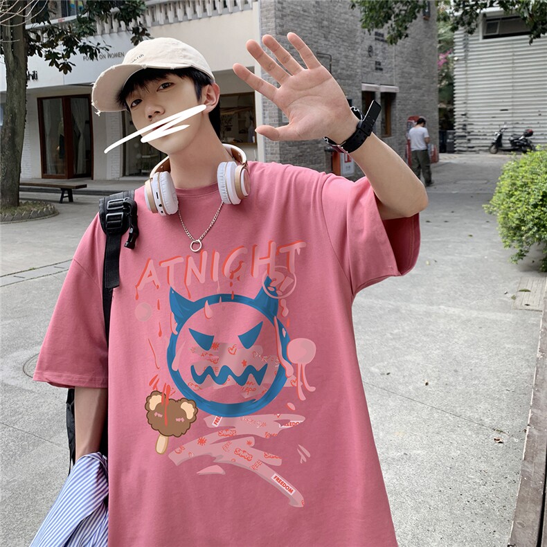 中性风大七个色共56个码纯棉短袖t恤A422-1-DT18-P25控39,男装T恤,电商A422-1
