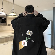牛仔夹克男大码牛仔外套男茄克NJ77265-P60加绒款-P75，男装夹克，电商A040