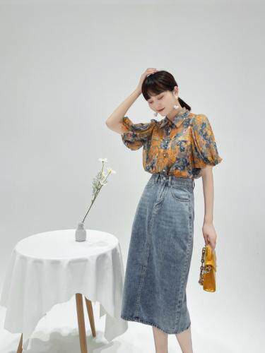 时尚洋气百搭泡泡袖上衣，女装，炅缇恩