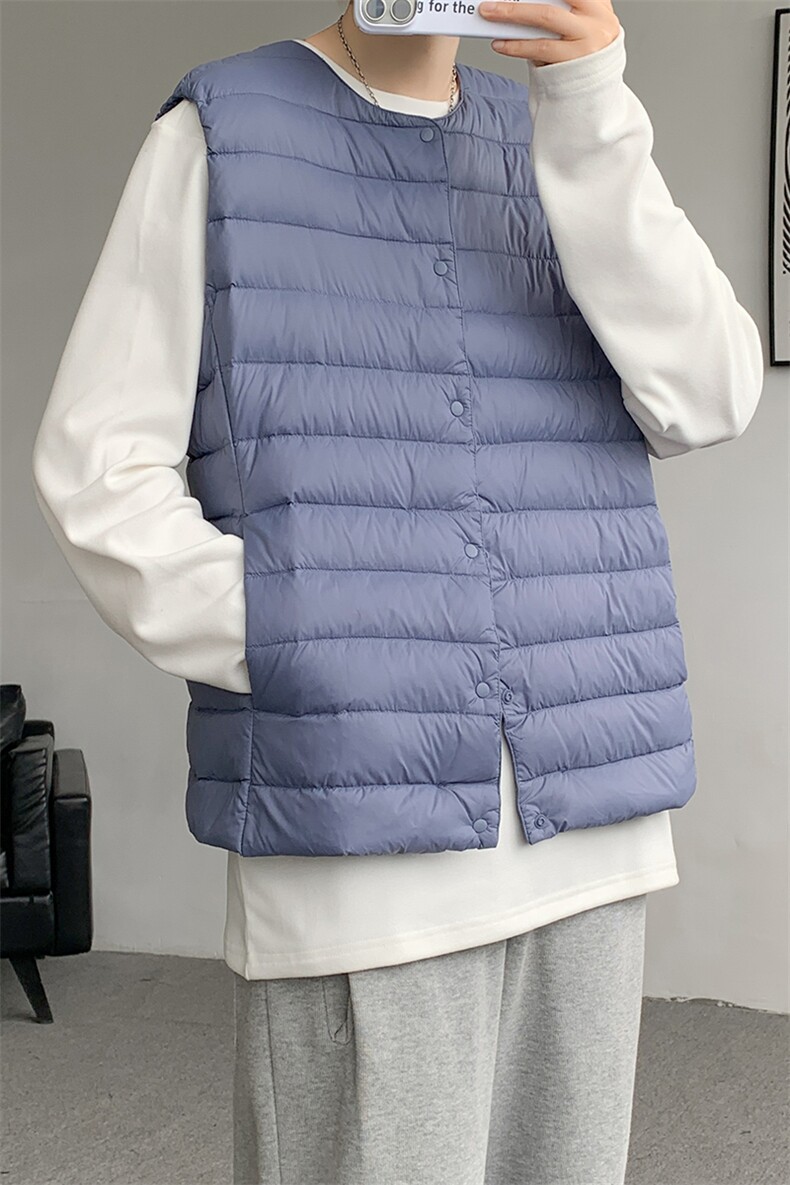 8XL-M轻薄羽绒服马甲男背心内胆90白鸭绒马夹外套YRFC07P98控138,男装背心/马甲,电商D206-1