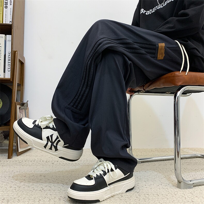 复古设计感条纹休闲裤工装2024夏季新款冲锋裤男现货K7812-P35,男装休闲裤,星座512-3