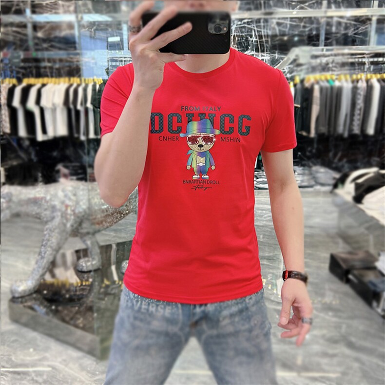 新款时尚高端精品欧货夏季男T恤短袖潮流抖音A227B-A-722-P48,男装T恤,电商A227B（原钱塘4066-1）