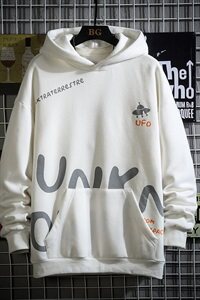 网格字母印花连帽男士卫衣秋季百搭青年套头衫A090-WY50 p65限88图片