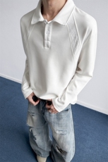 华棉280g解构舒适亨利领长袖T恤男T53701特P18T53701J加绒特P23，男装T恤，电商A001-1