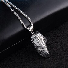 礼盒装个性运动鞋钛钢吊坠情侣项链生日礼物创意球鞋吊坠，项链，星座510A-1