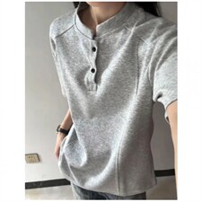 网图-T恤拼接高街痞帅夏季POLO衫正肩中性短袖大码上衣S430-特28，男装T恤，电商A233-1