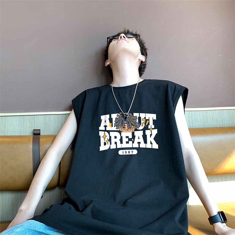 新款直播得物抖音品质纯棉250克重磅男无袖背心T恤T545P28控39,男装背心/马甲,电商C408(原B339-1)