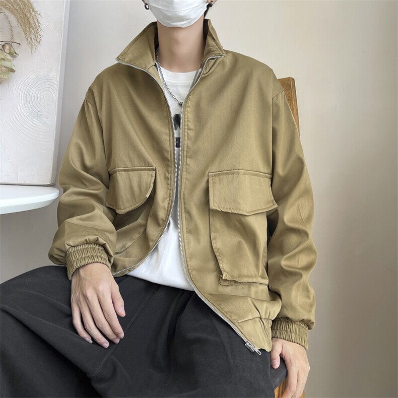 春秋男立领帅气休闲多口袋工装夹克男长袖韩版上衣外套JK0423-P60,男装夹克,星座308B-1