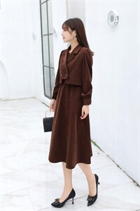 两件套秋冬款连衣裙,女装连衣裙,艾慕缇(1F)