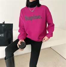 冬季新款加绒字母卫衣，女装卫衣/绒衫，依诺阁