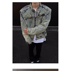 美式短款牛仔外套男士新款潮牌男装潮流JK625-P77，男装工装外套，星座1109-3