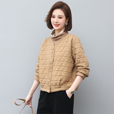 加棉外套女2022秋冬新款韩版宽松简约气质时尚大码月销0，女装大码女装，奕阳依阁