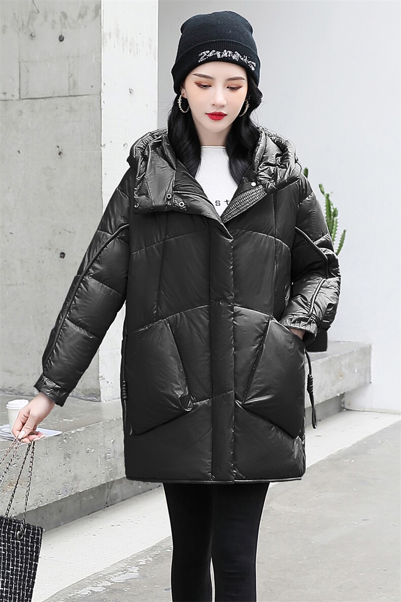 羽绒棉服女中长款冬季2021年宽松韩版小个子加厚时尚棉衣棉袄外套,女装棉衣/棉服,一安秀