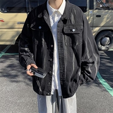 2023港风ins潮牌宽松休闲夹克春季韩版潮流牛仔外套男W6874-P67，男装夹克，星座512-2