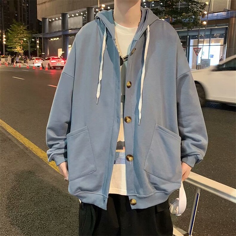 卫衣男开衫港风潮流连帽2023秋冬季新款上衣ins帅气外套W1503-P40,男装卫衣,星座412-3