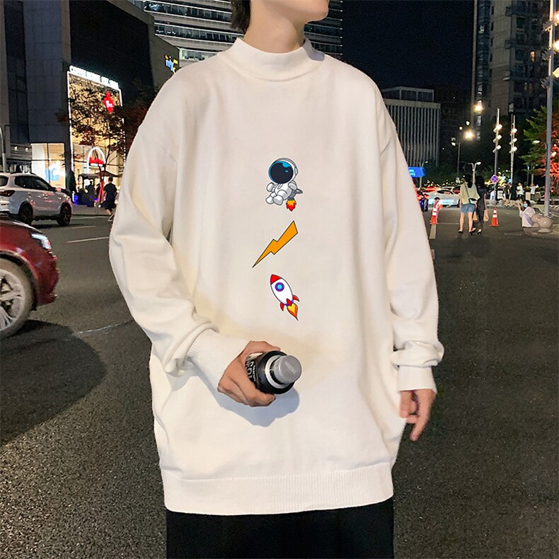 M18165-P45加绒款-P65半高领毛衣男士大码针织衫男毛线衣男,男装针织衫/毛衣,电商A040
