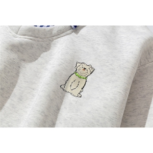 刺绣腊肠狗设计大码M-5XL华棉卫衣男：表面棉 78009P60控98图片