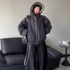 两面穿现货重磅短款座山雕棉衣男女双面穿毛毛绒棉服加厚外套图片