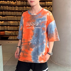 夏季短袖t恤男宽松五分袖T恤潮流半袖ins体恤新款上衣服3058-P35，男装T恤，电商A318