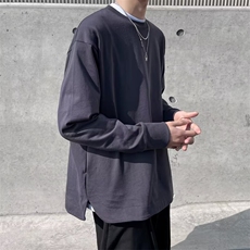 T恤长袖男士韩版潮流纯色百搭2024秋冬新款ins宽松外套ST253-P32，男装T恤，星座412-3