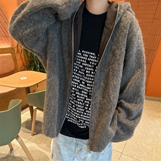 得物品质秋冬款男连帽毛呢夹克衫宽松休闲外套JK8153P90，男装夹克，星座1013-1