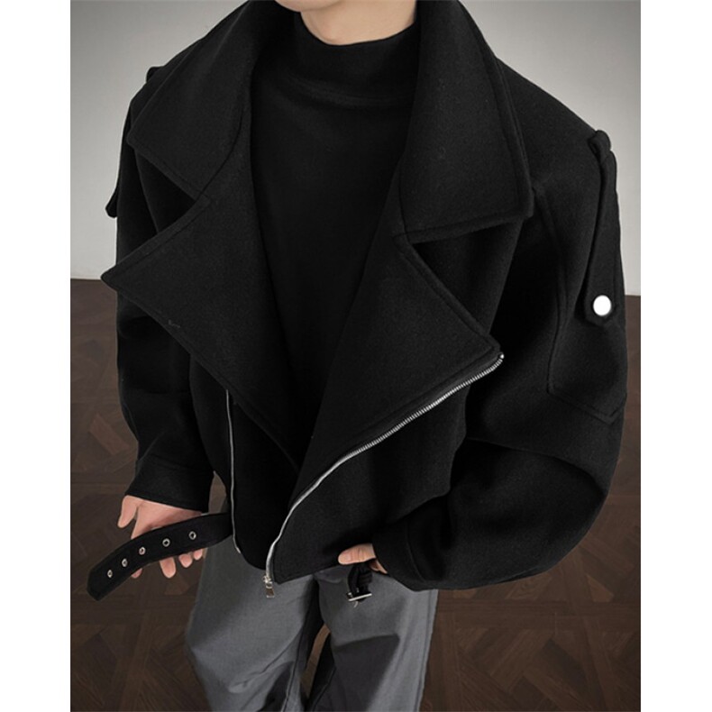 秋冬短款毛呢cleanfit外套宽松夹克男生帅气呢子上衣J96037，男装夹克，星座1116A（原606A-3）