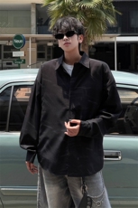 男士夏季冰丝透气速干透气长袖衬衫美式宽松扎染双门禁西装衬衫，男装西服套装，电商B319