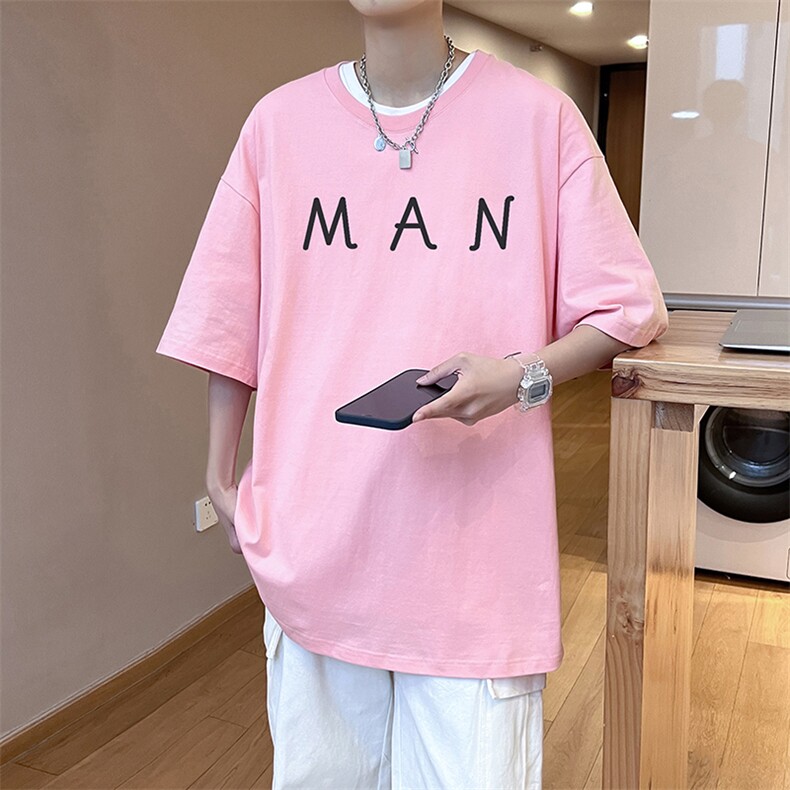 大码印花纯棉圆领T恤宽松男士2024新款夏季短袖t恤男潮TX319-P25,男装T恤,星座505-3