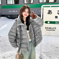 韩版针织帽90绒白鸭绒羽绒服女冬季2025新款短款减龄巨好看，女装羽绒服，2D076