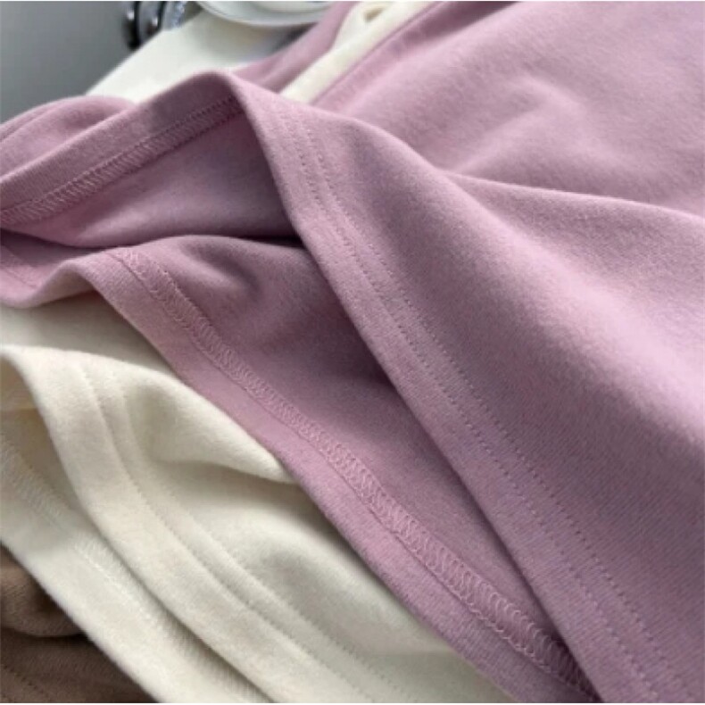 MN1018-P35女春秋加绒保暖长袖t恤上衣多色可选百搭基础款打底,针织衫/毛衣,星座617A-2