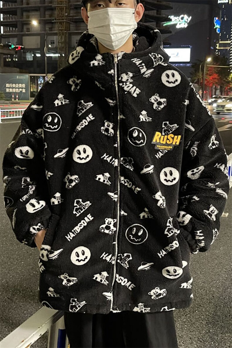 清仓款羊羔毛绒外套加绒夹克棉袄棉服棉衣男连帽P80立领P70,男装夹克,星座207
