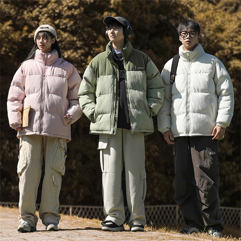 冬季保暖立领棉衣男女同款玉米格品质外套A406MY8099P80,男装棉衣,星座309（原A406）