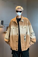 秋季新款港风美式潮牌痞帅设计感破洞牛仔夹克男潮insJK1384-P78，男装夹克，星座313A(原308A-2)