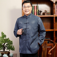 汉服老年人唐装爸爸秋冬爷爷外套夹克2024风男装YDC6001-P100，男装夹克，星座1105-3